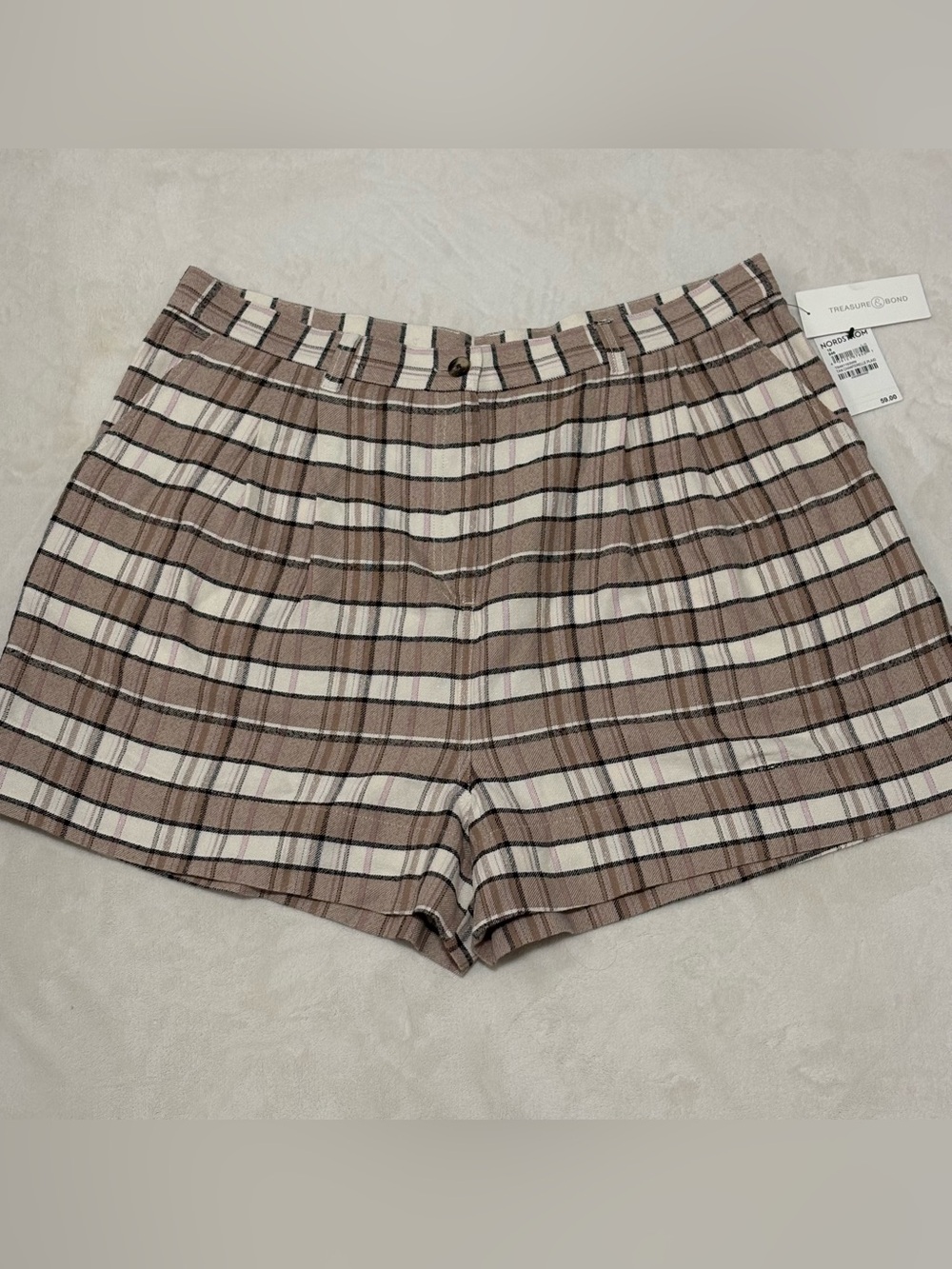 Nordstrom Treasure & Bond Women’s Plaid Preppy Academia Shorts Size 18 NWT